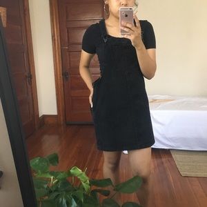 Black overall dress